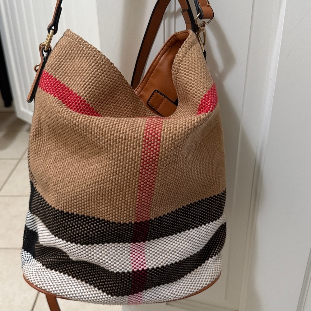 Stylish Tan and Red Women's Bag - Picture 2 of 8